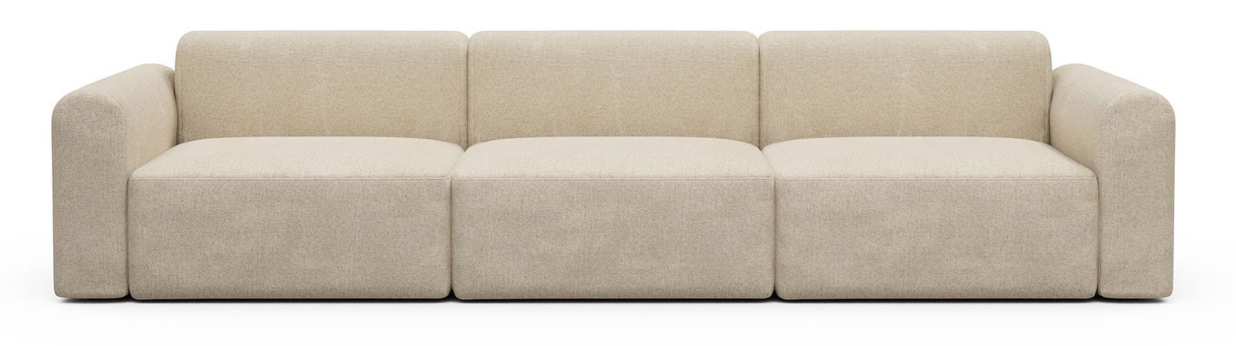 Divano design moderno Rund B3L - Casone 496 Natural Beige