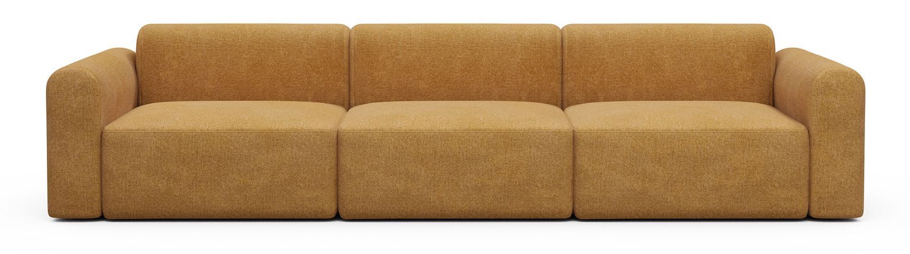 Divano design moderno Rund B3L - Casone 497 Warm Yellow