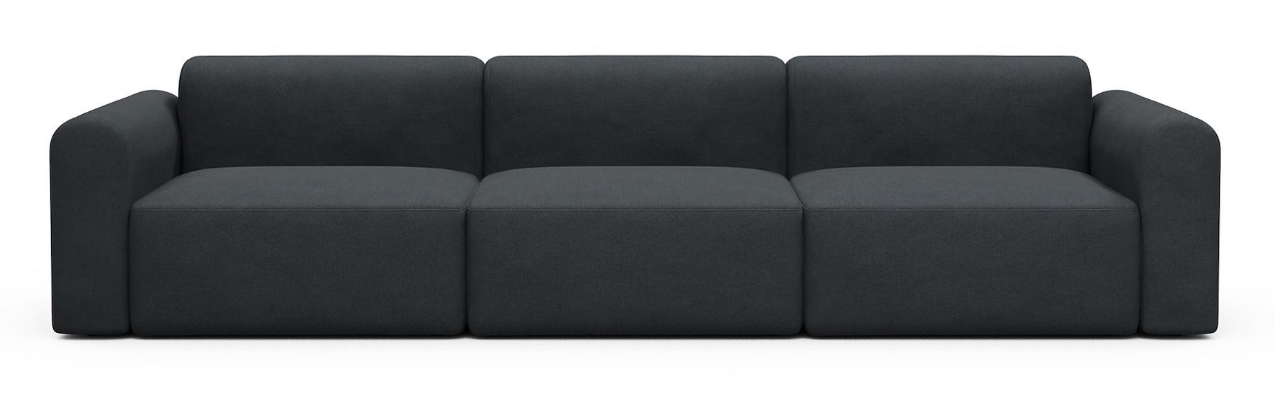 Divano design moderno Rund B3L - Cura 766 Anthracite