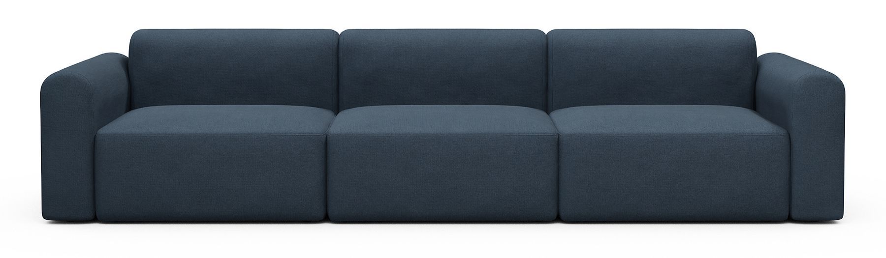 Divano design moderno Rund B3L - Cura 768 Oxford Blue