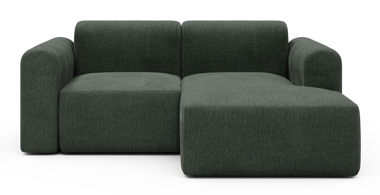 Divano 2 posti con penisola Rund C2L - Aivi 818 Pine Green