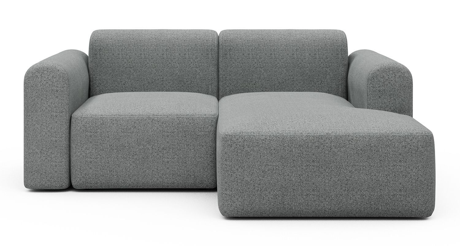 Divano 2 posti con penisola Rund C2L - Aivi 819 Gravel Grey