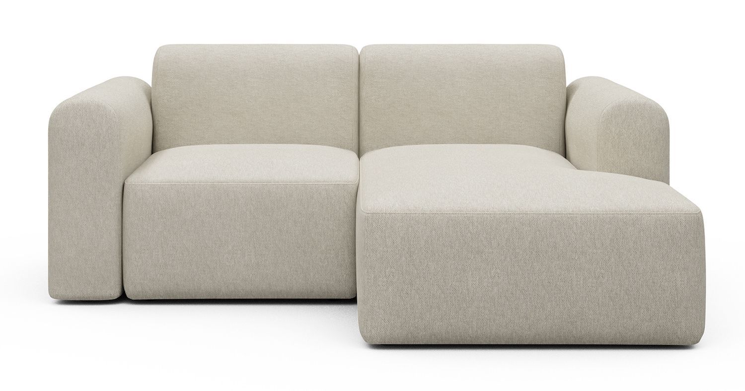 Divano 2 posti con penisola Rund C2L - Argus 584 Natural