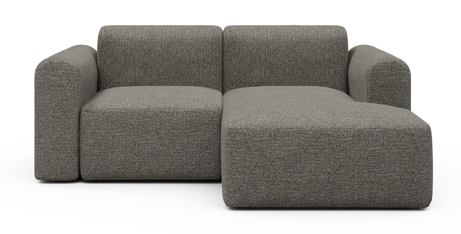 Divano 2 posti con penisola Rund C2L - Carreno 771 Sepia Brown