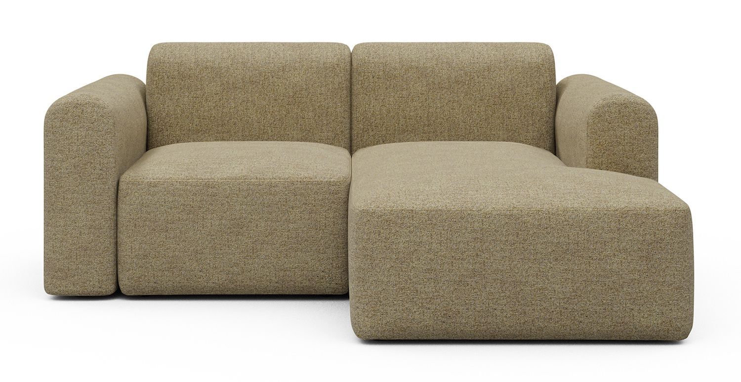 Divano 2 posti con penisola Rund C2L - Carreno 774 Sicilian Yellow