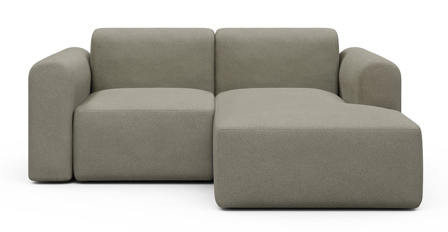 Divano 2 posti con penisola Rund C2L - Cura 765 Oat