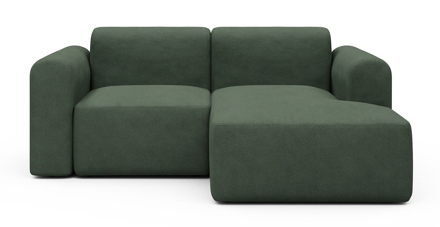 Divano 2 posti con penisola Rund C2L - Cura 769 Saga Green