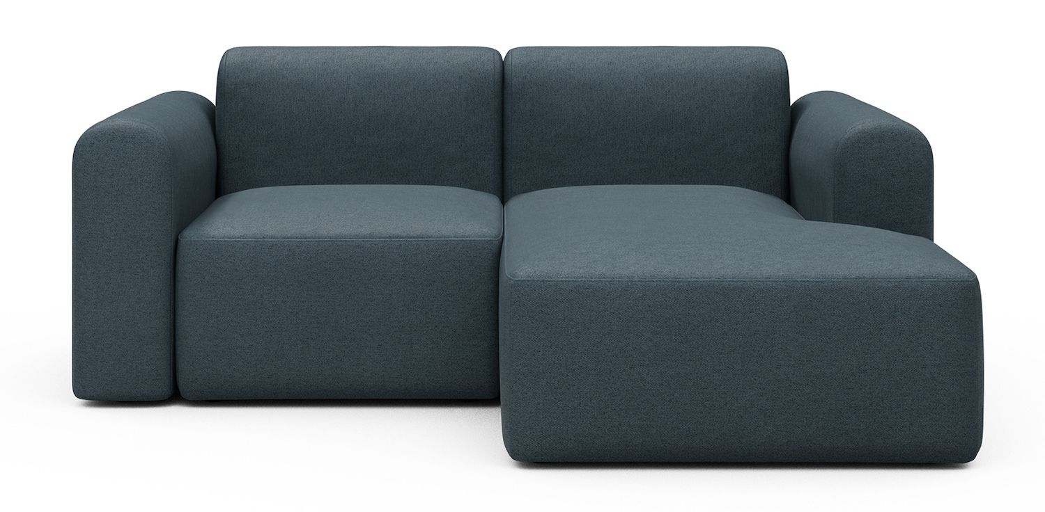 Divano 2 posti con penisola Rund C2L - Denari 489 Royal Blue