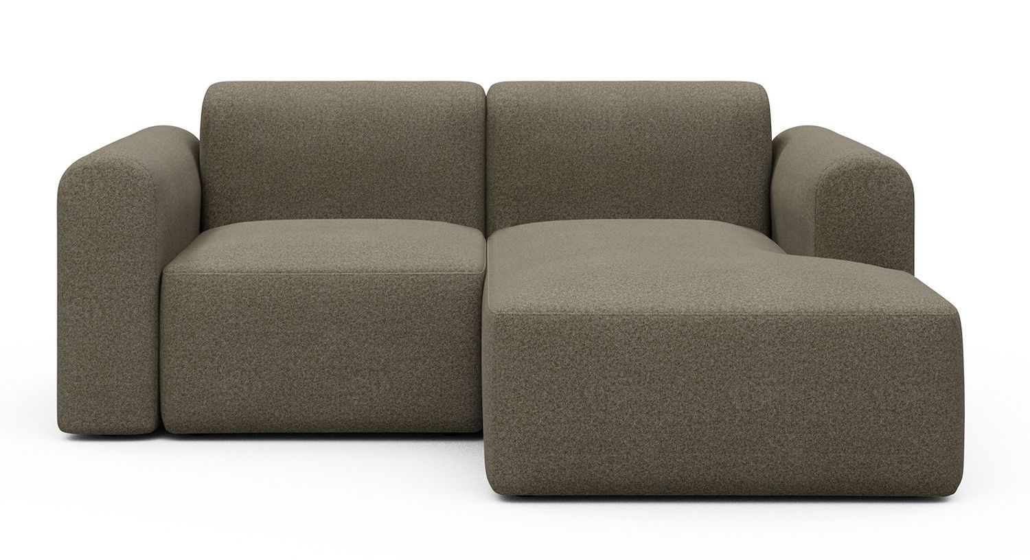 Divano 2 posti con penisola Rund C2L - Mahoga 850 Caramel Grey