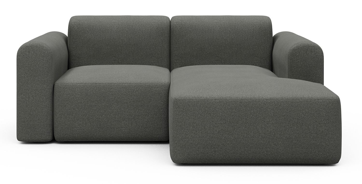 Divano 2 posti con penisola Rund C2L - Mahoga 852 Seal Grey