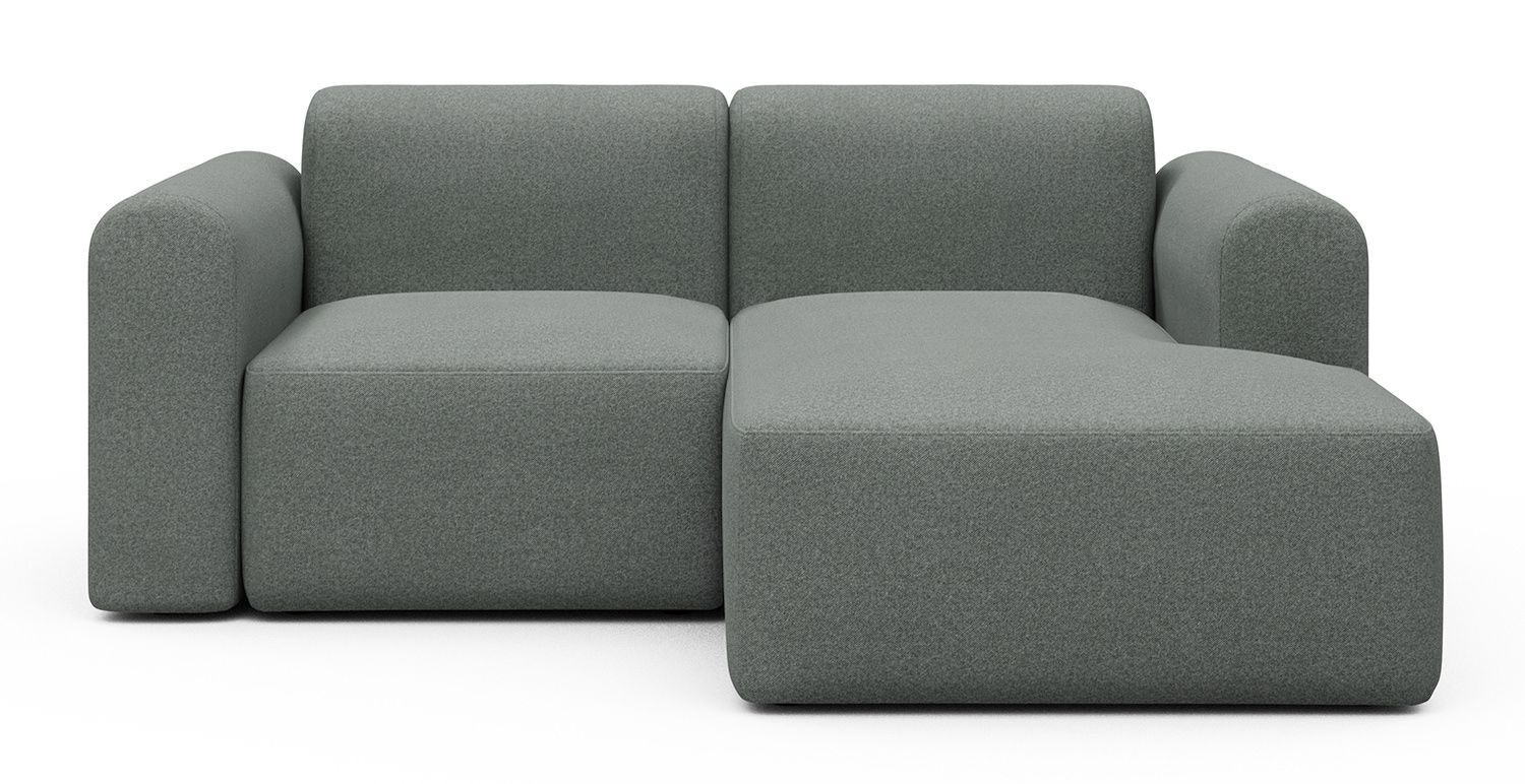 Divano 2 posti con penisola Rund C2L - Mahoga 853 Dove Grey