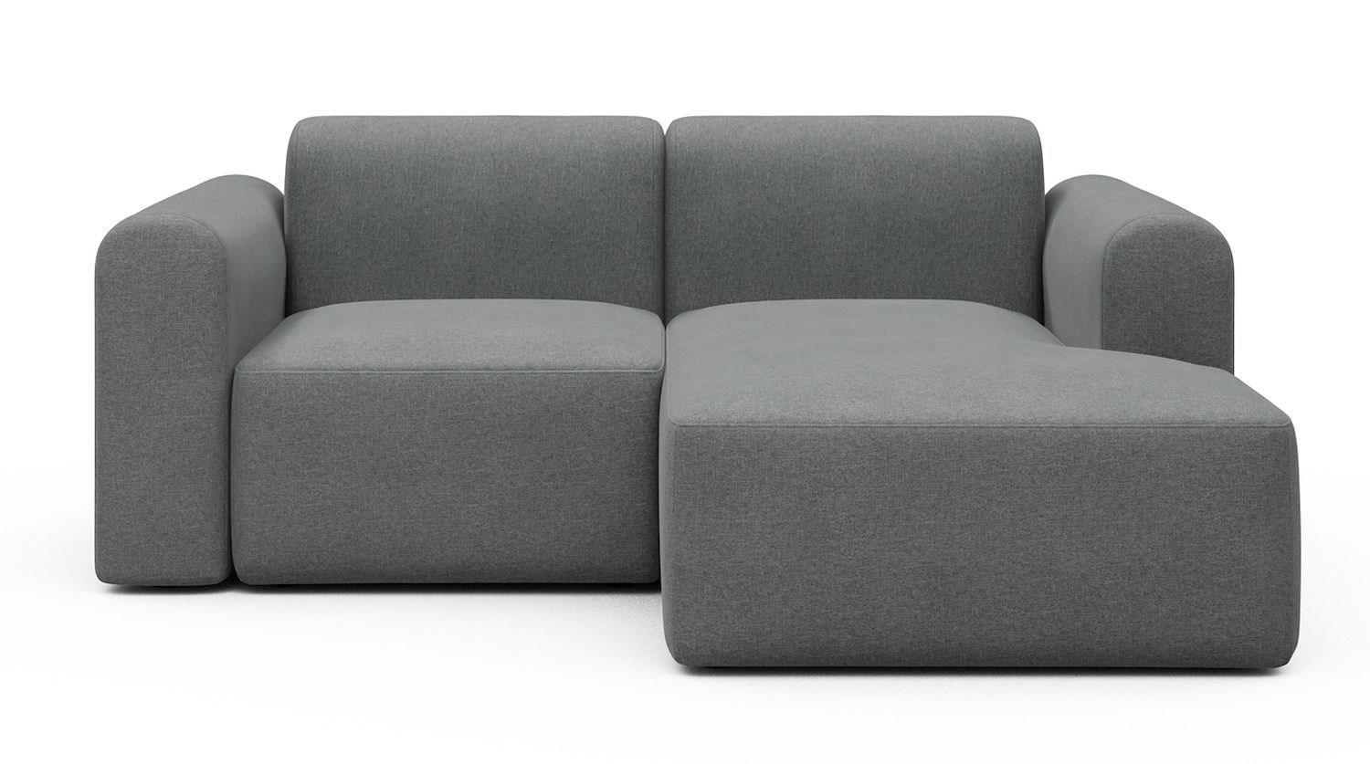 Divano 2 posti con penisola Rund C2L - Satya 440 Steel Grey