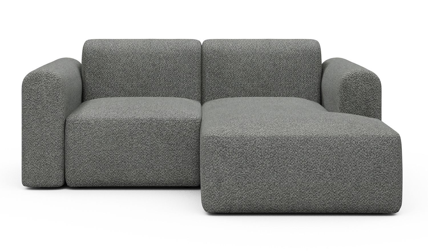 Divano 2 posti con penisola Rund C2L - Vanora 868 Warm Grey