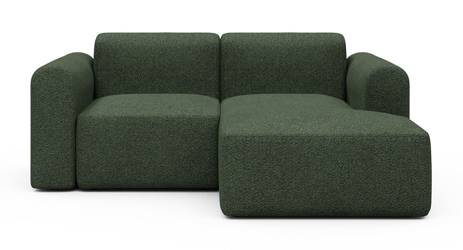 Divano 2 posti con penisola Rund C2L - Vanora 869 Deep Green