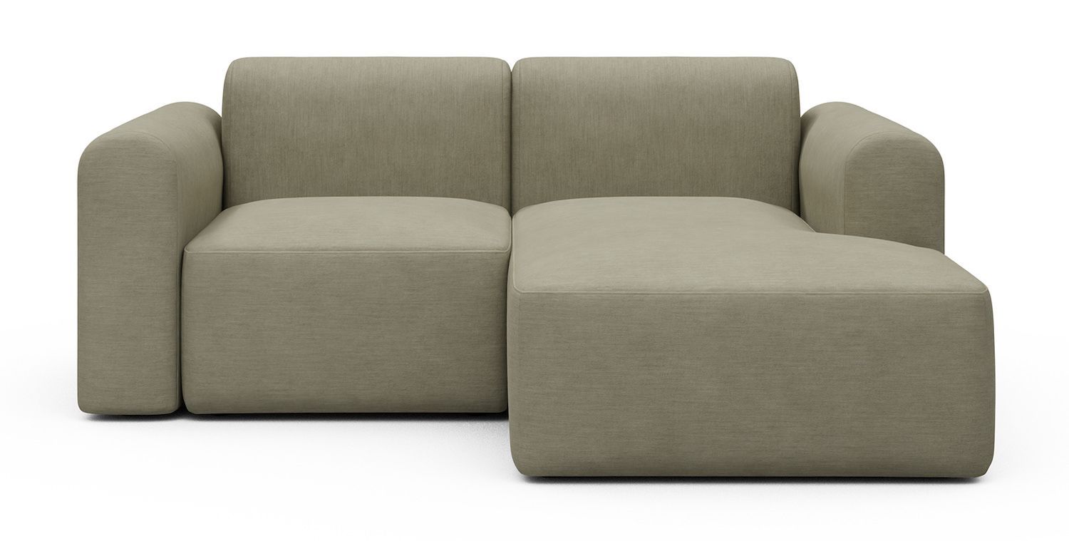 Divano 2 posti con penisola Rund C2L - Vivus 571 Dusty Sand