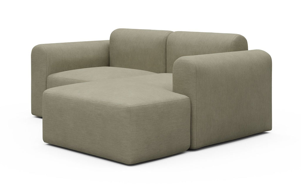 Divano 2 posti con penisola Rund C2L - Vivus 571 Dusty Sand