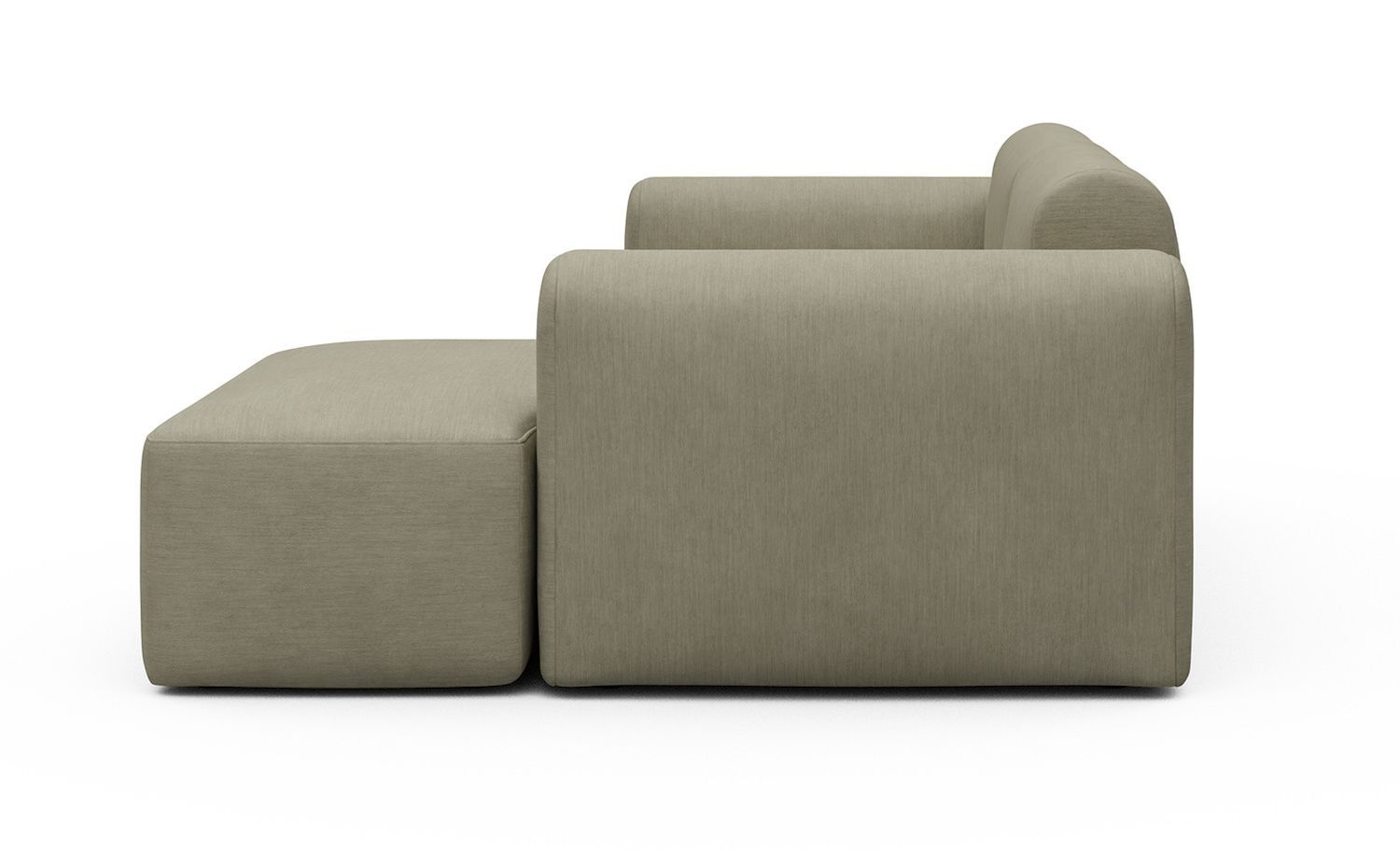 Divano 2 posti con penisola Rund C2L - Vivus 571 Dusty Sand