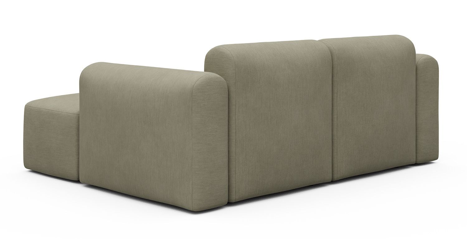 Divano 2 posti con penisola Rund C2L - Vivus 571 Dusty Sand