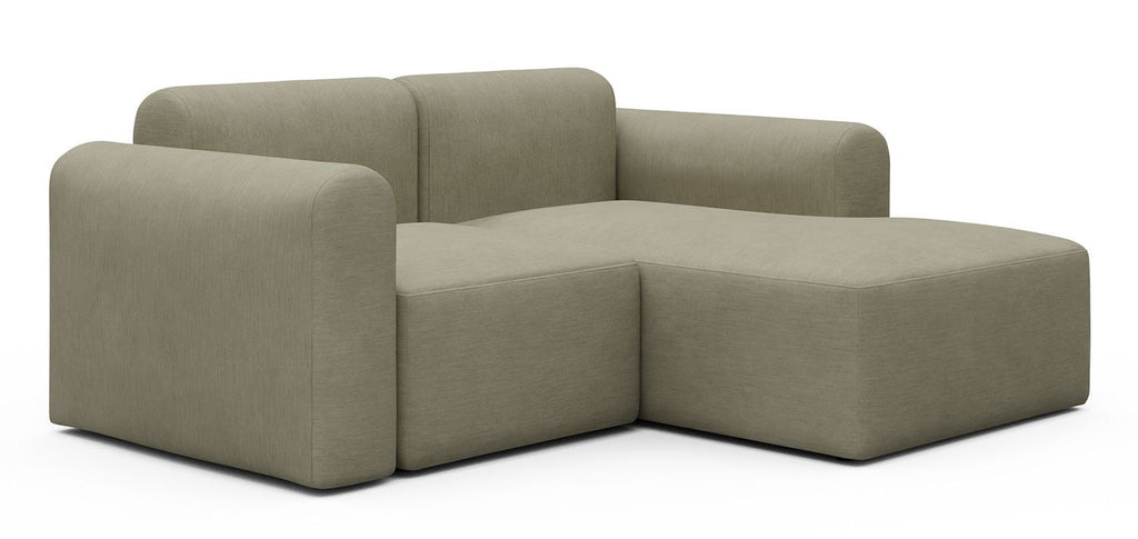 Divano 2 posti con penisola Rund C2L - Vivus 571 Dusty Sand