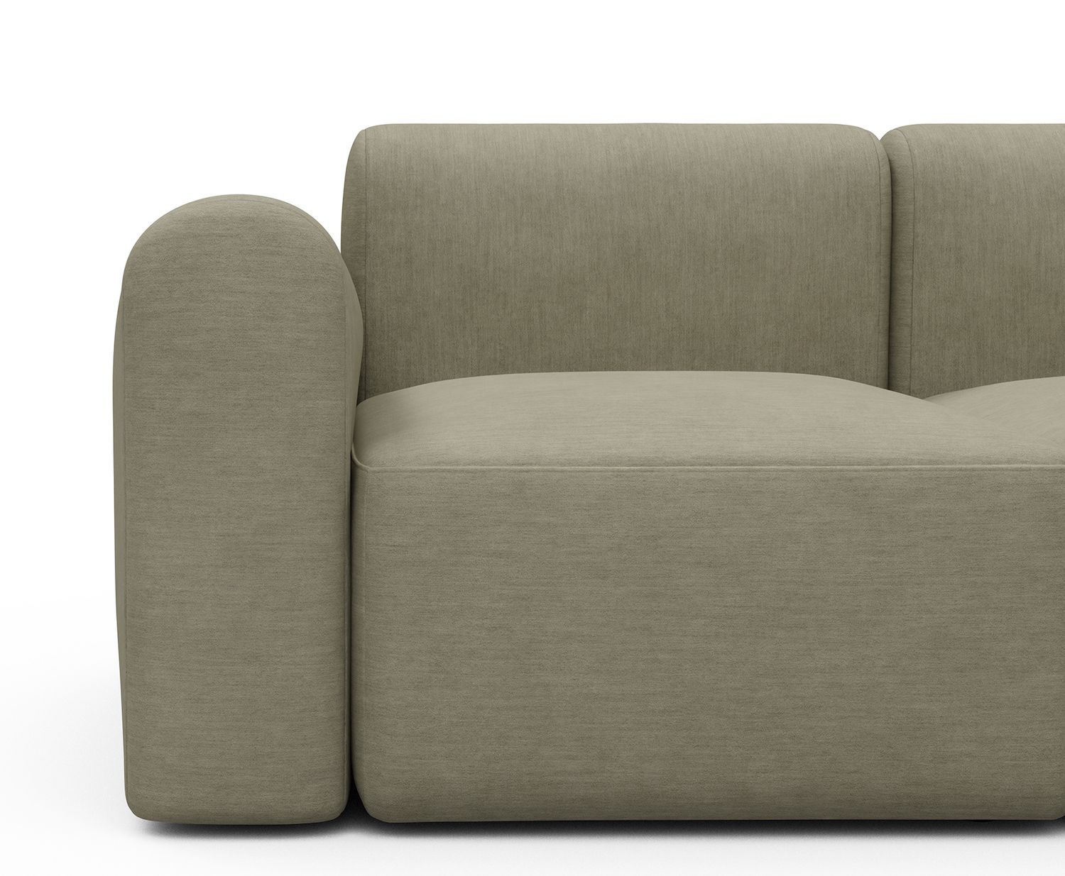 Divano 2 posti con penisola Rund C2L - Vivus 571 Dusty Sand