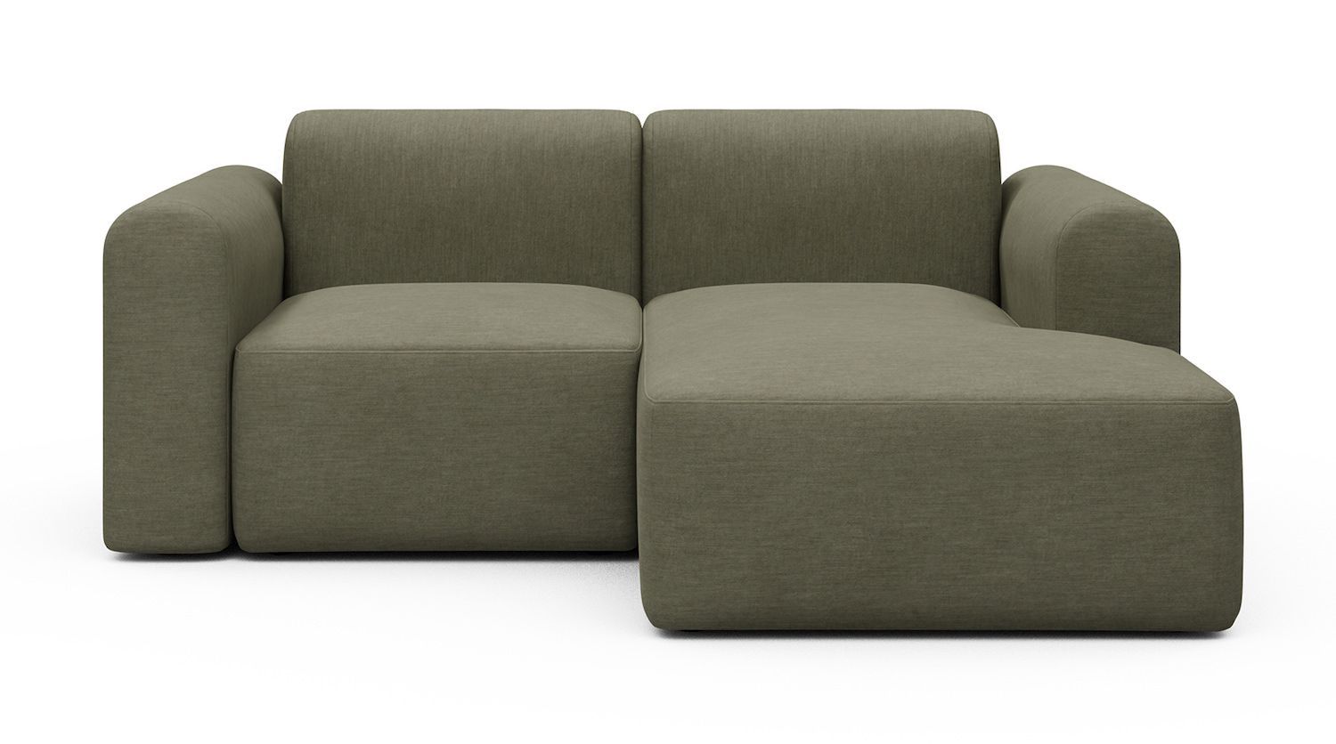 Divano 2 posti con penisola Rund C2L - Vivus 575 Dusty Olive