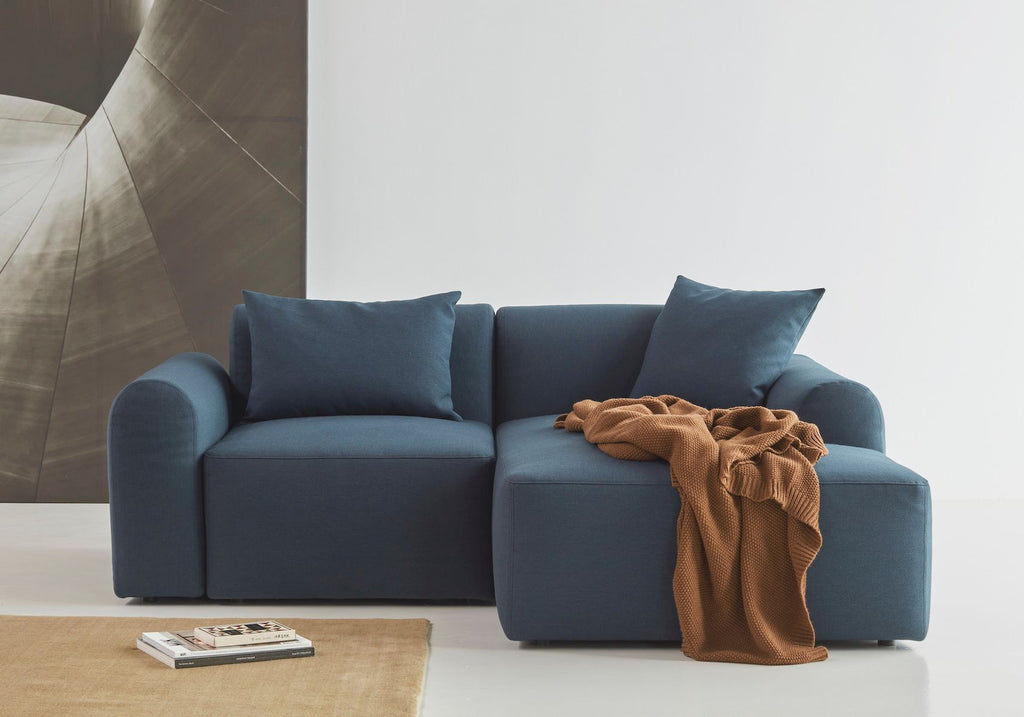 Divano 2 posti con penisola Rund C2L - Argus 580 Navy Blue