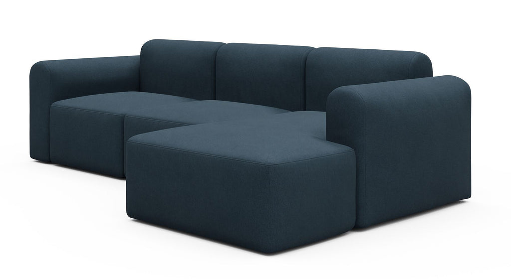 Divano con penisola Rund C4L - Argus 580 Navy Blue