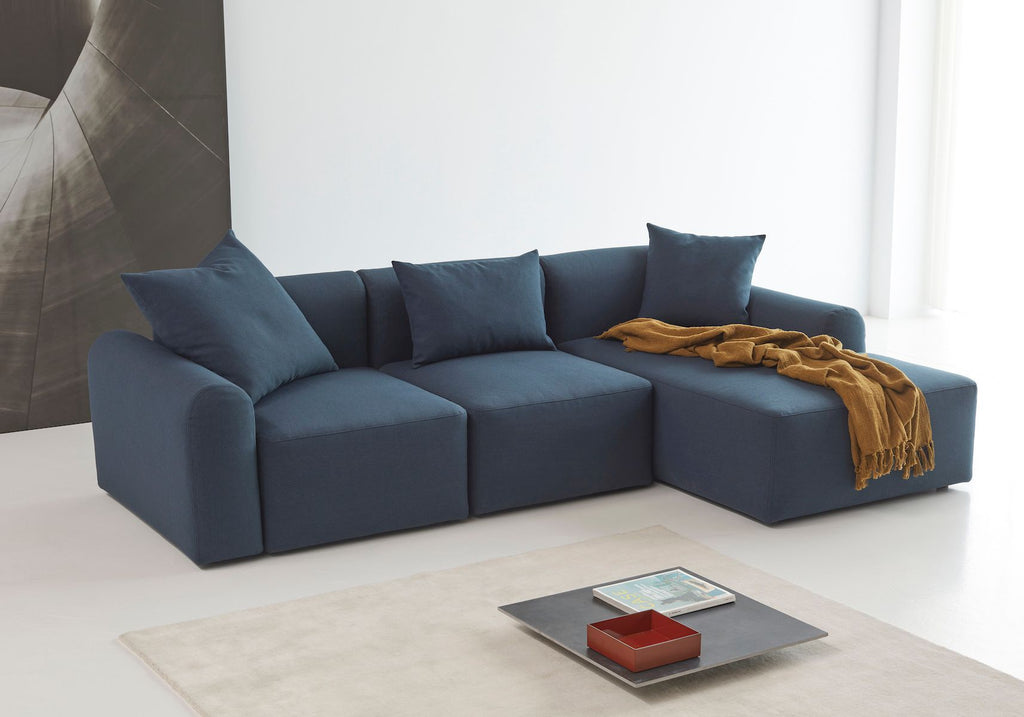 Divano con penisola Rund C4L - Argus 580 Navy Blue