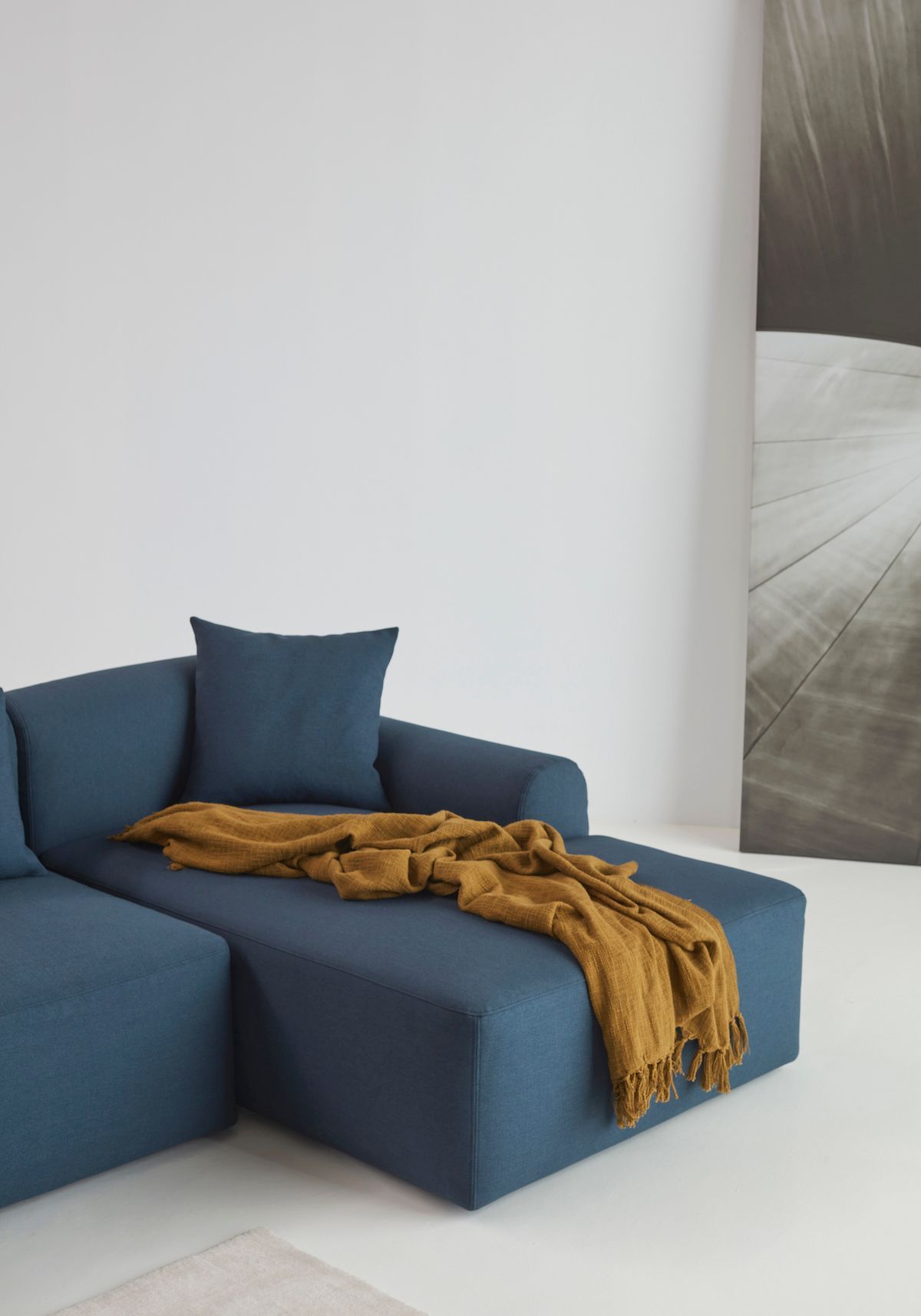 Divano con penisola Rund C4L - Argus 580 Navy Blue