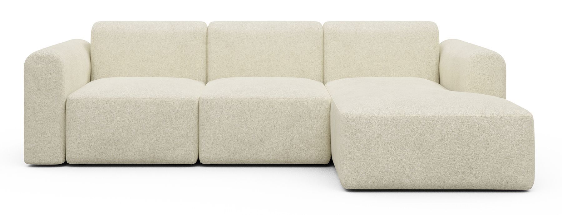 Divano con penisola Rund C4L - Bouclé 531 Off White