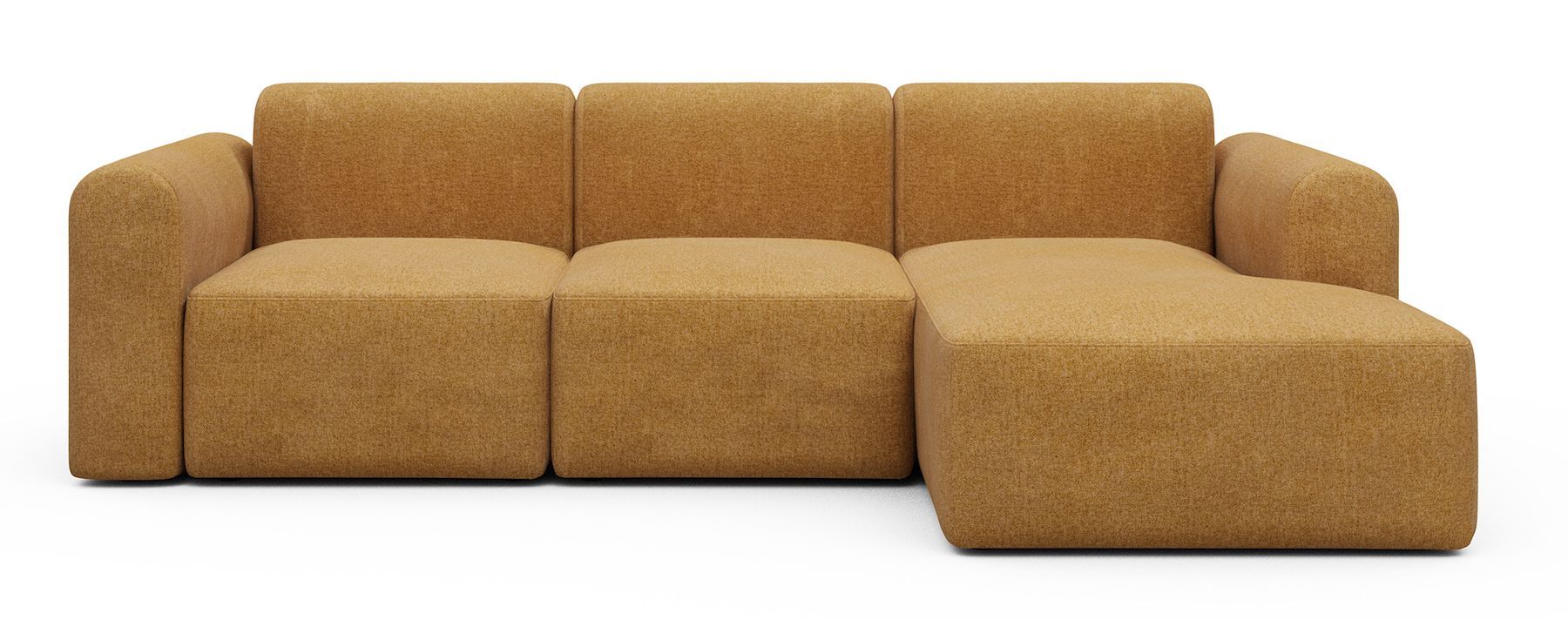 Divano con penisola Rund C4L - Casone 497 Warm Yellow