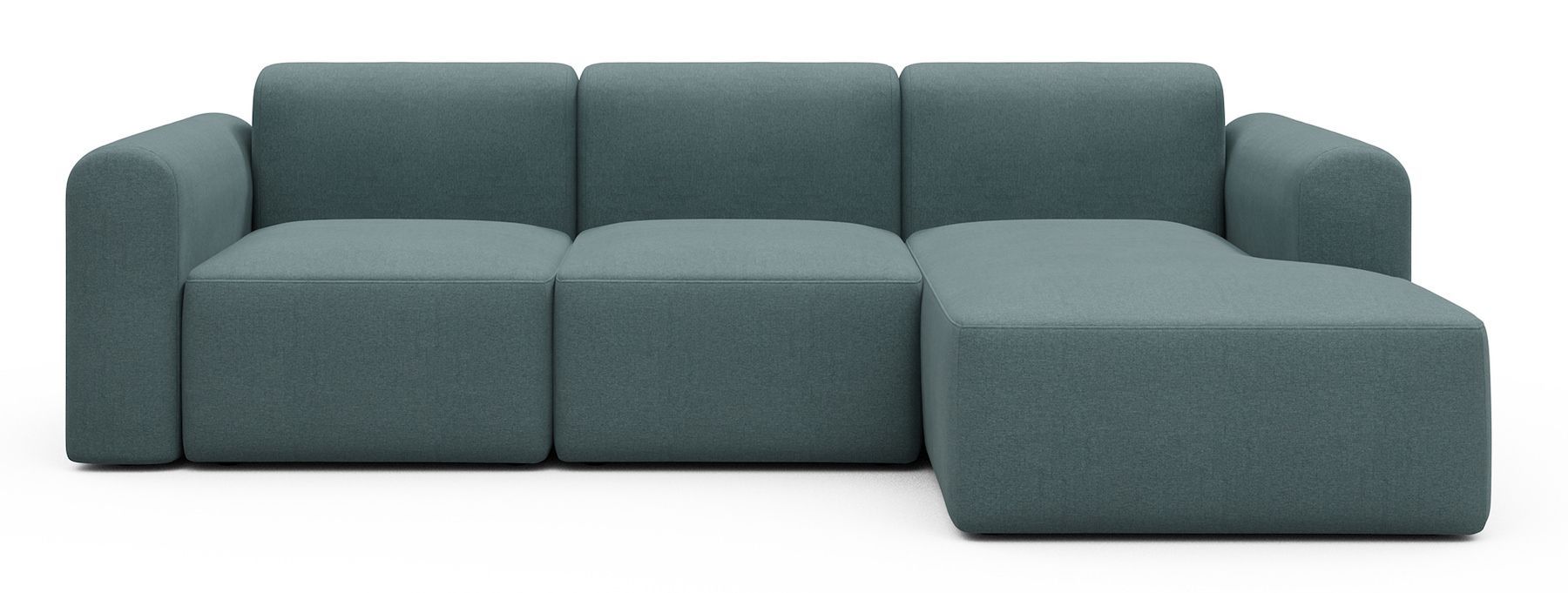 Divano con penisola Rund C4L - Satya 442 Washed Green