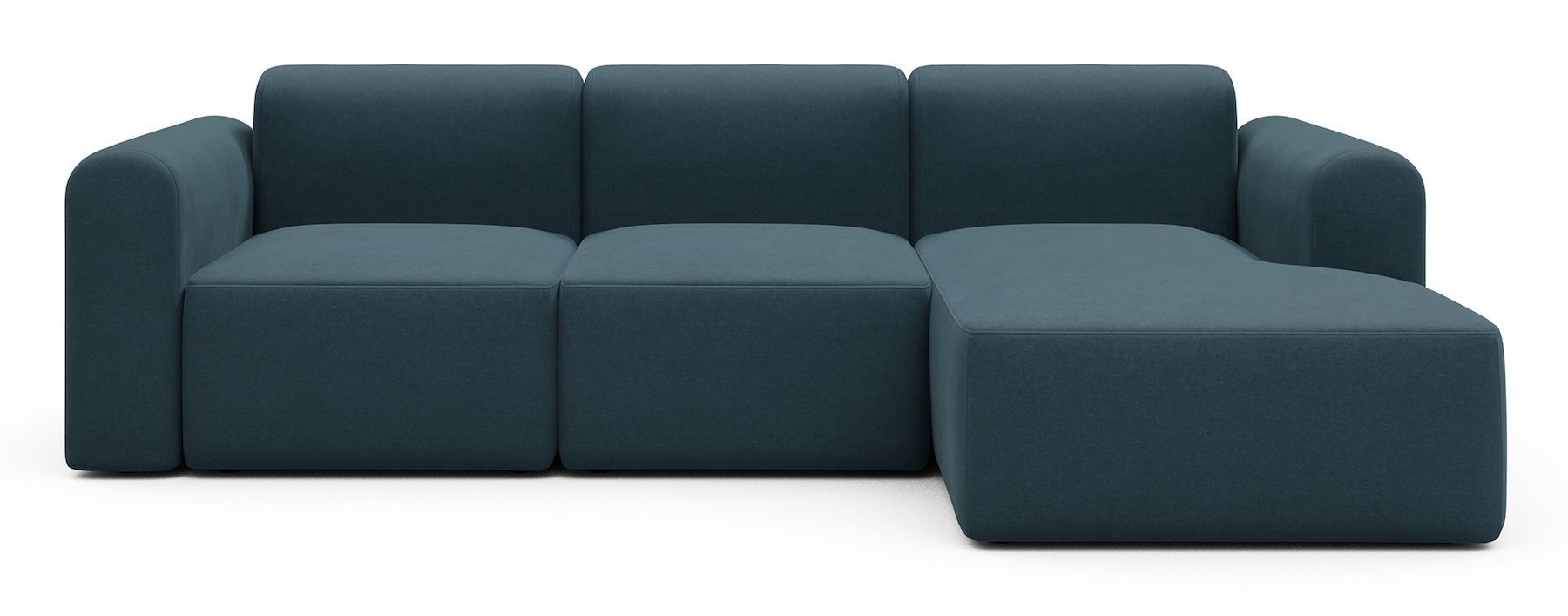 Divano con penisola Rund C4L - Satya 443 Deep Blue