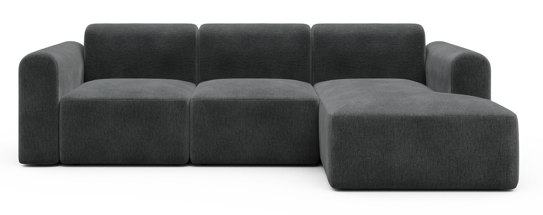 Divano con penisola Rund C4L - Smooth 811 Deep Warm Grey