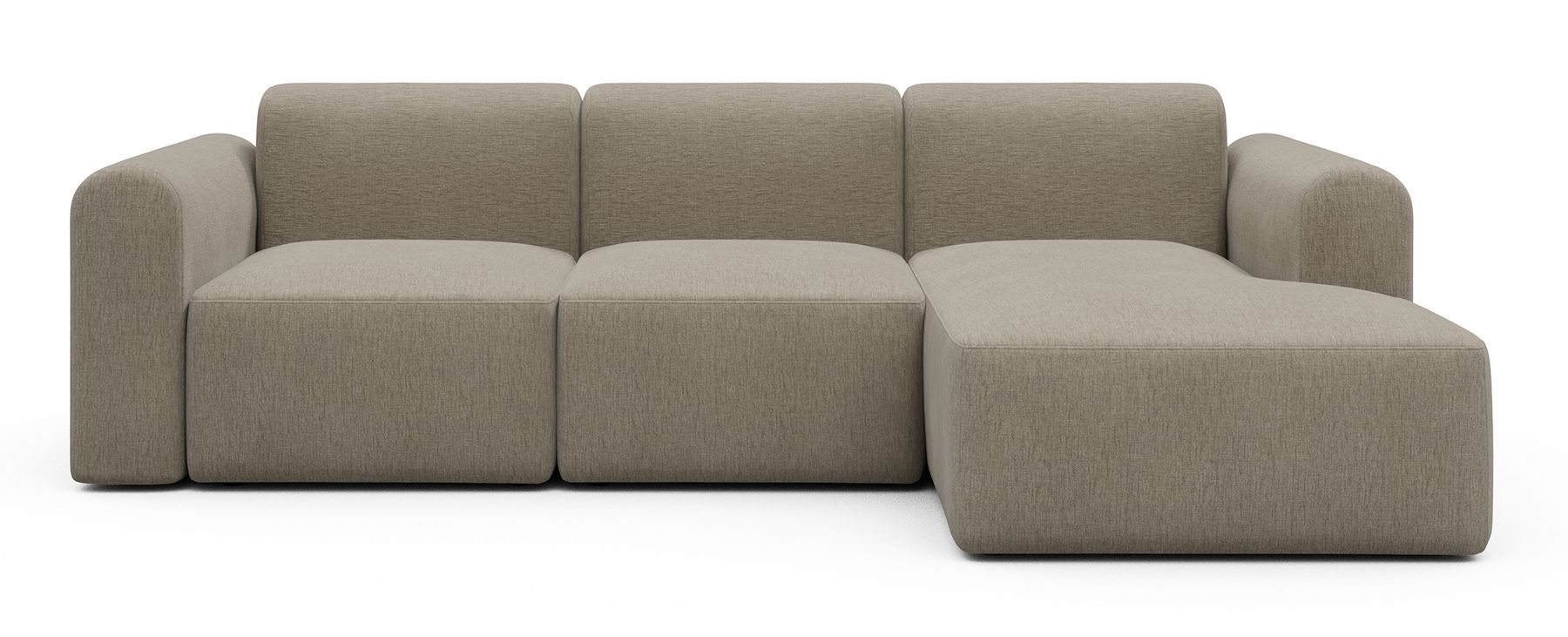 Divano con penisola Rund C4L - Smooth 810 Smooth Beige