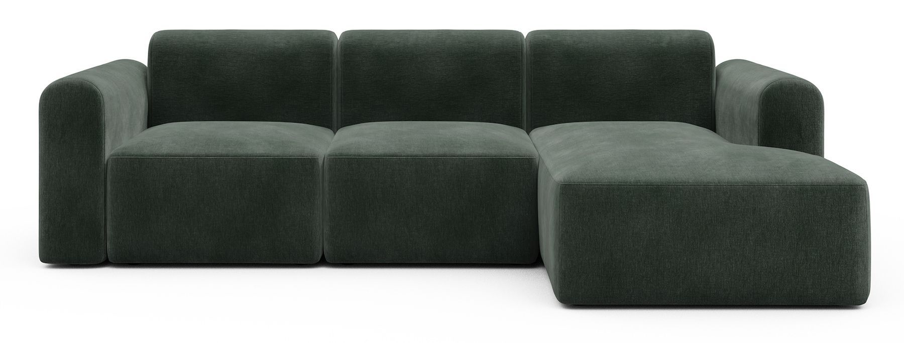 Divano con penisola Rund C4L - Smooth 814 Laural Green