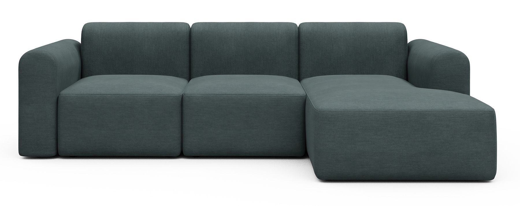 Divano con penisola Rund C4L - Vivus 573 Dusty Blue