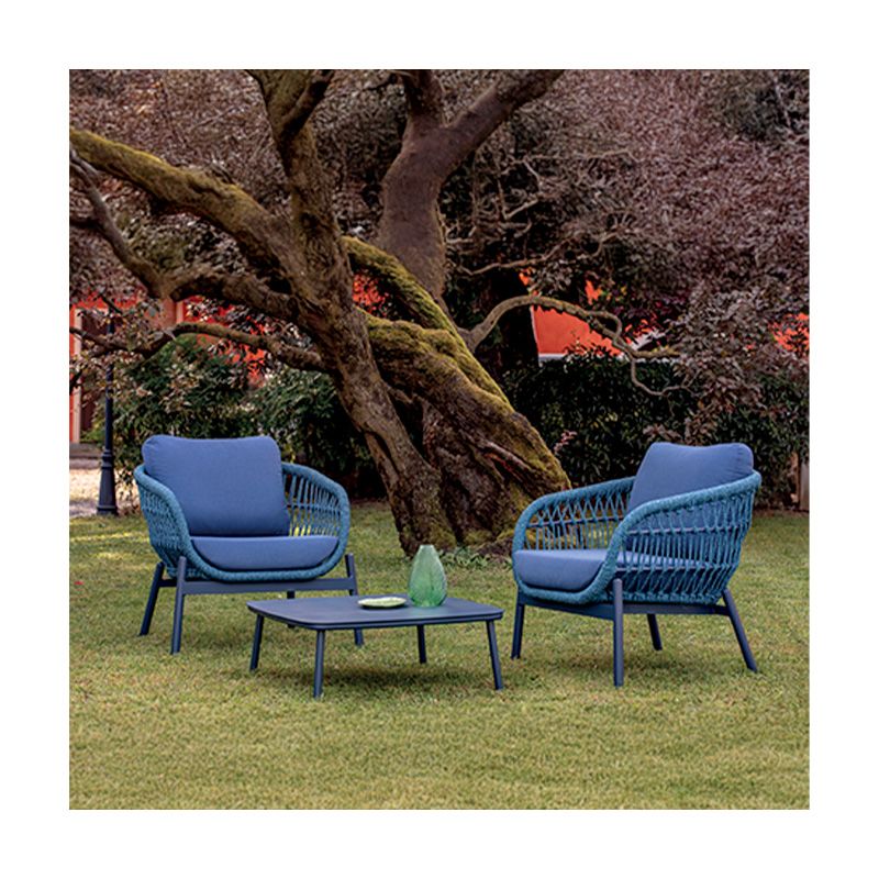 Set da giardino in alluminio e corda Elba Rope