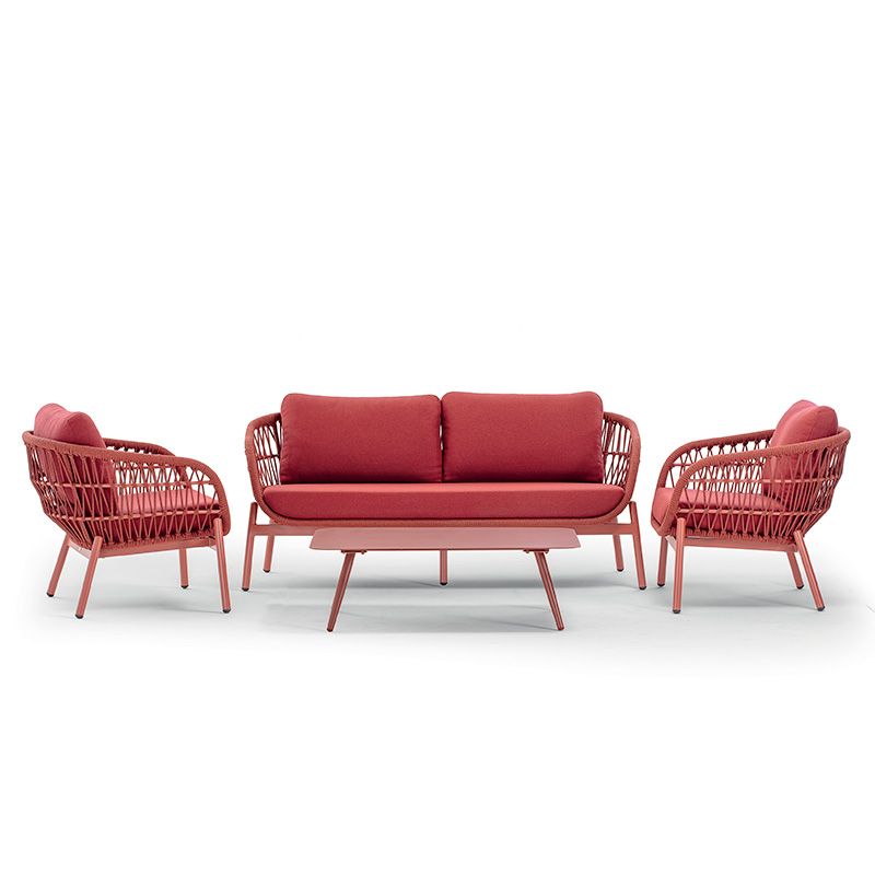 Set da giardino in alluminio e corda Elba Rope