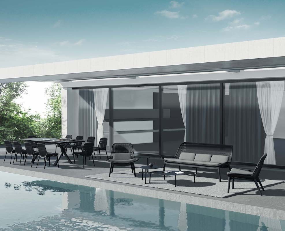 Salotto da esterno design moderno Como