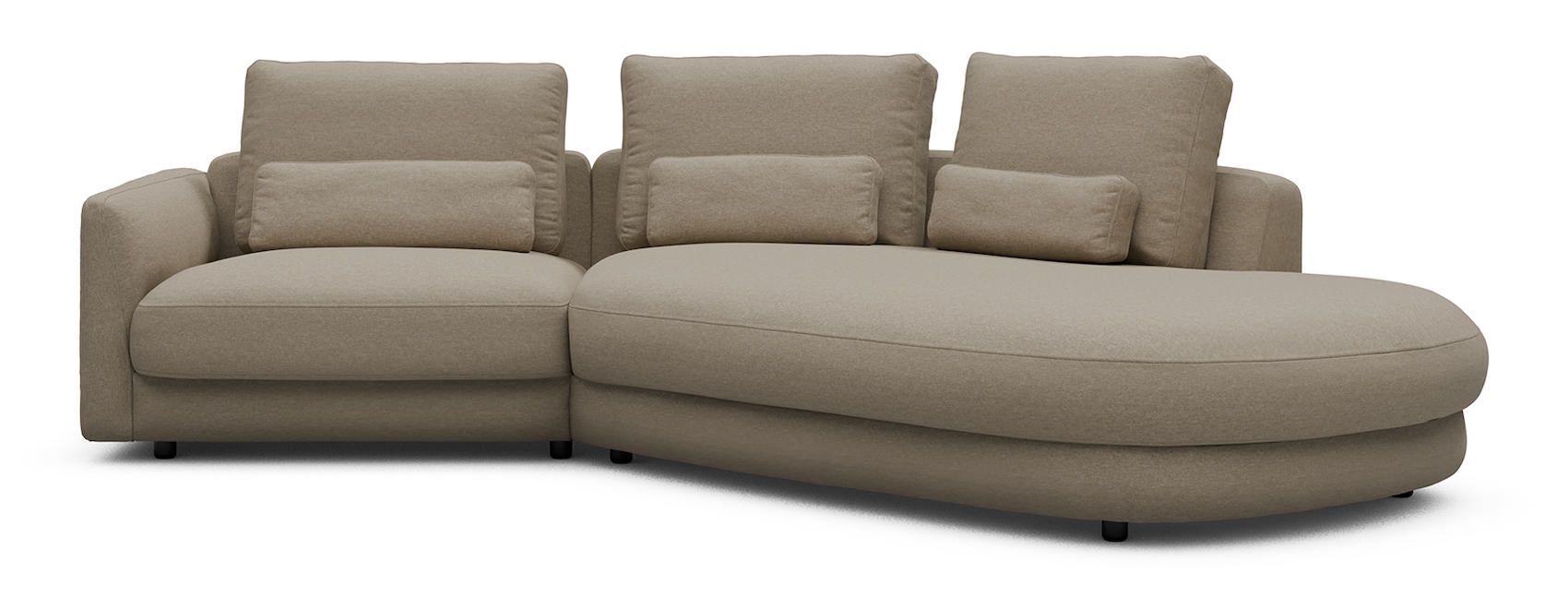 Divano moderno con penisola Vivole 1.5