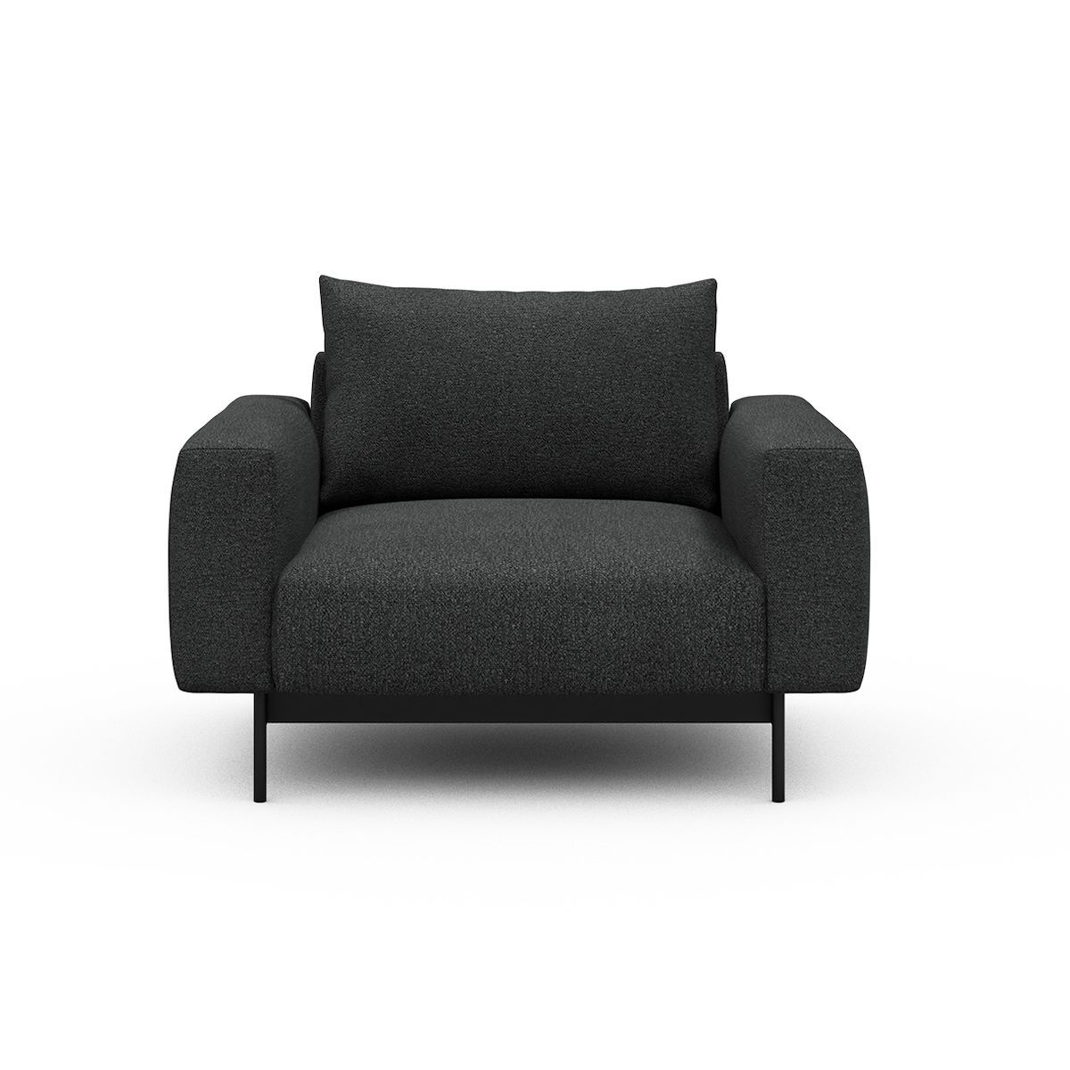 Poltrona design moderno Arthon - Bouclé 529 Charcoal
