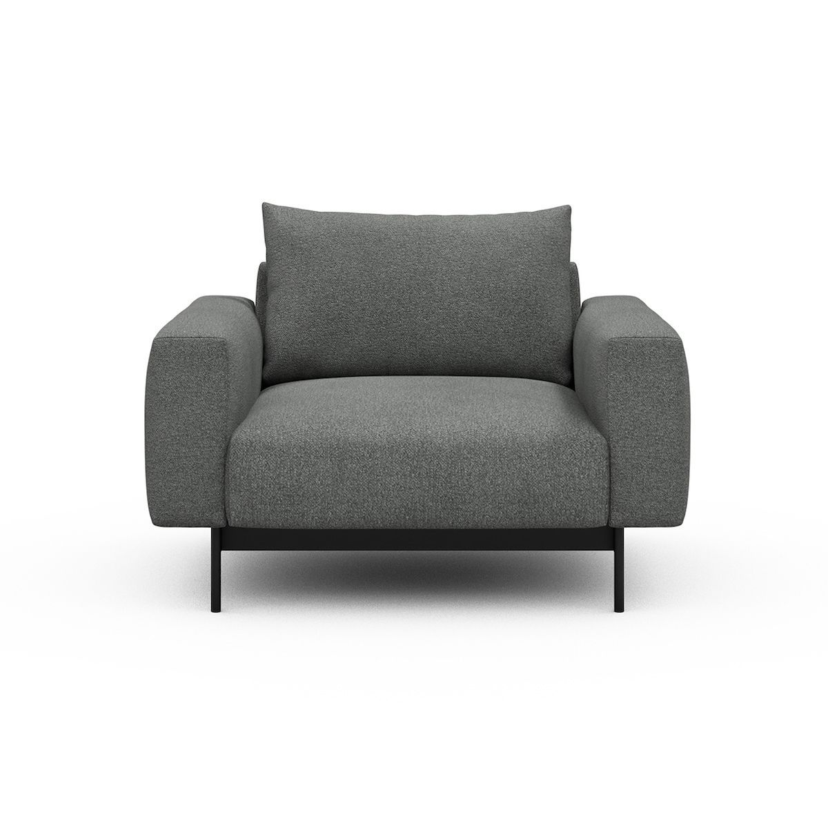 Poltrona design moderno Arthon - Bouclé 533 Ash Grey