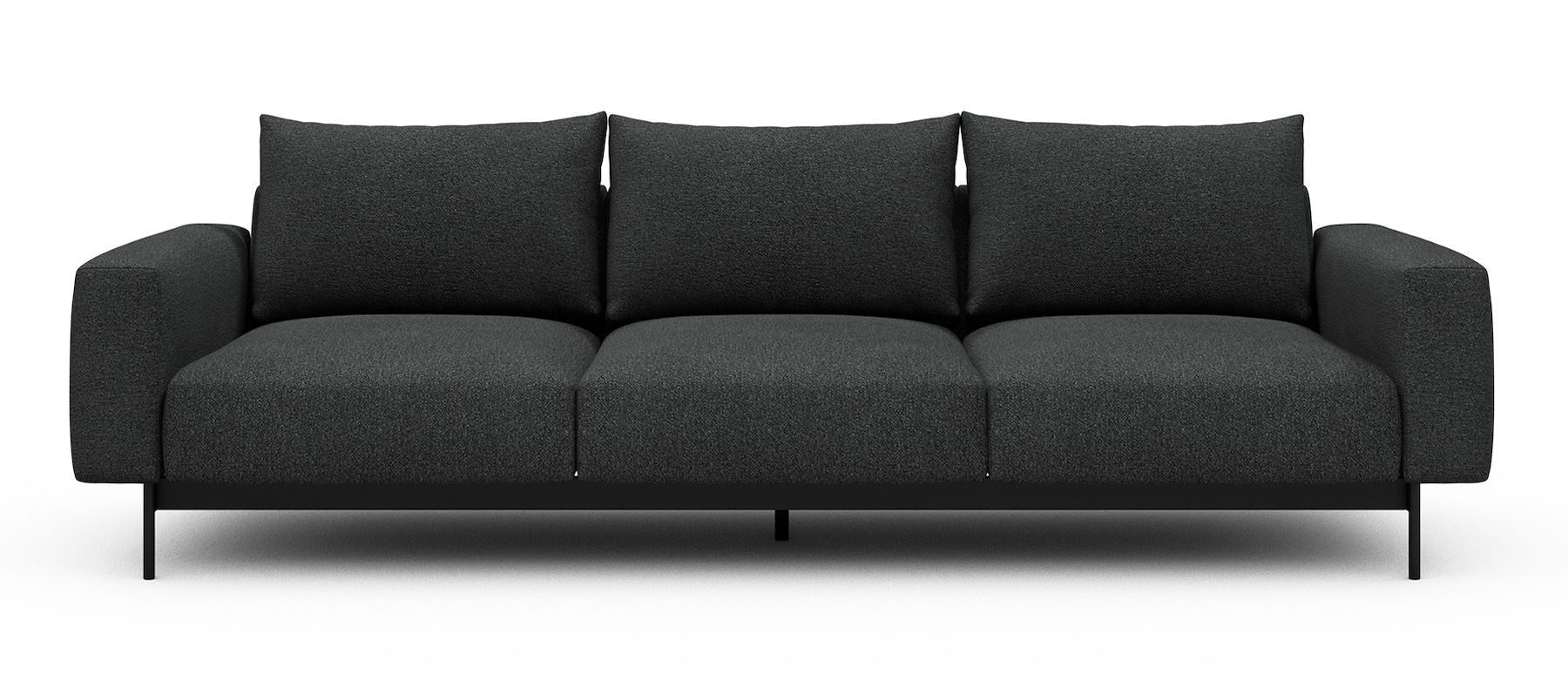 Divano tre posti design moderno Arthon A3 - Bouclé 529 Charcoal