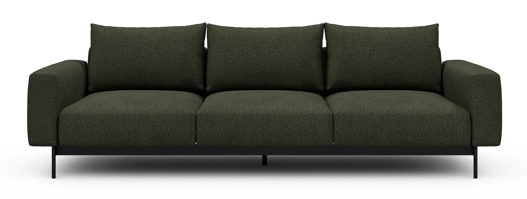 Divano tre posti design moderno Arthon A3 - Bouclé 535 Forest Green