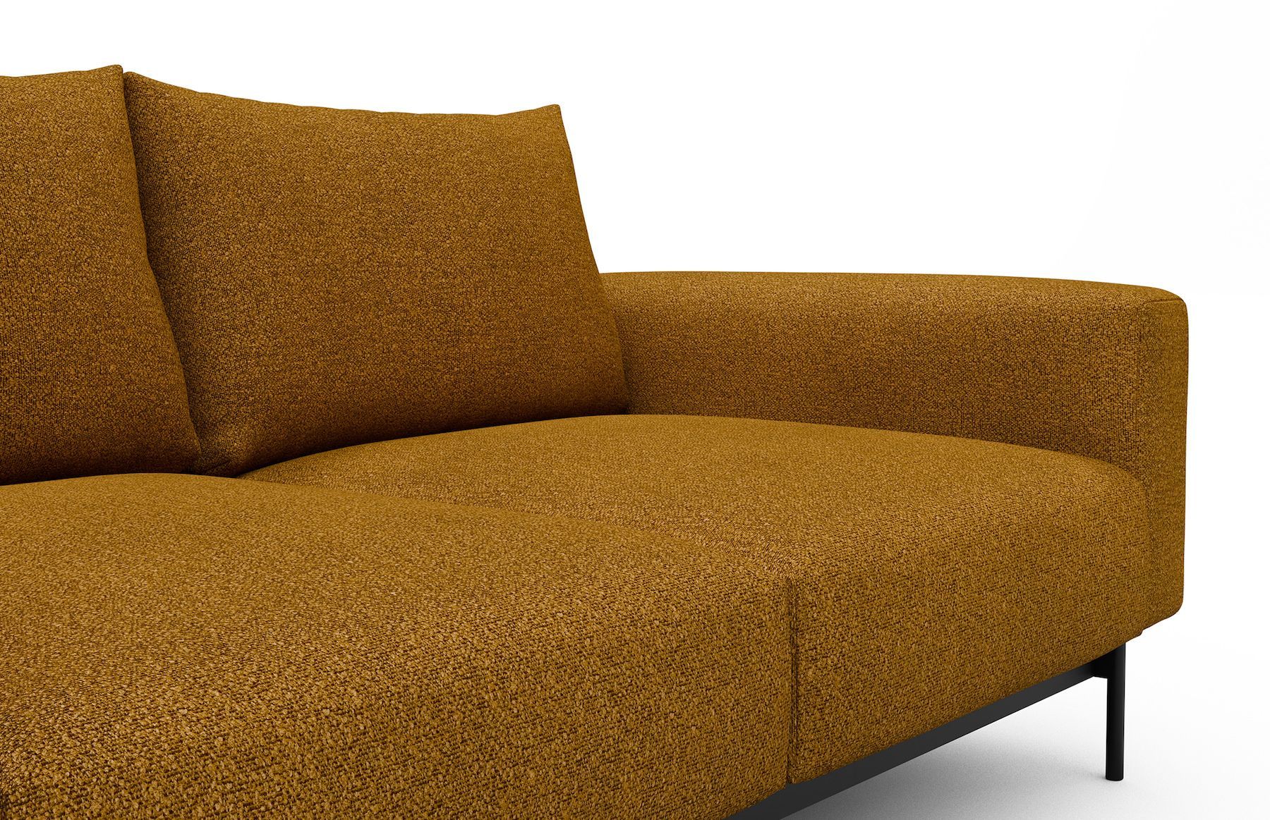 Divano tre posti design moderno Arthon A3 - Bouclé 536 Ochre