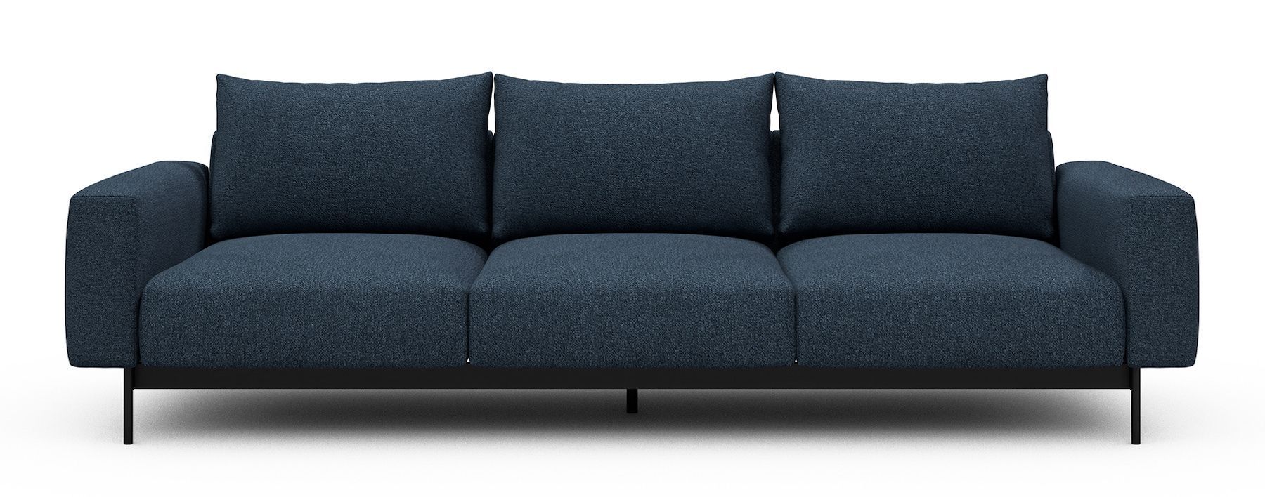 Divano tre posti design moderno Arthon A3 - Bouclé 537 Blue