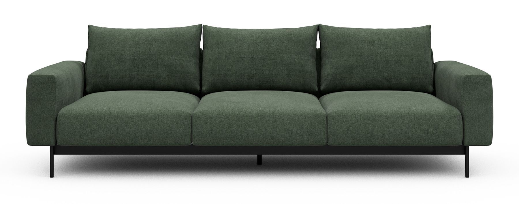 Divano tre posti design moderno Arthon A3 - Casone 498 Forest Green