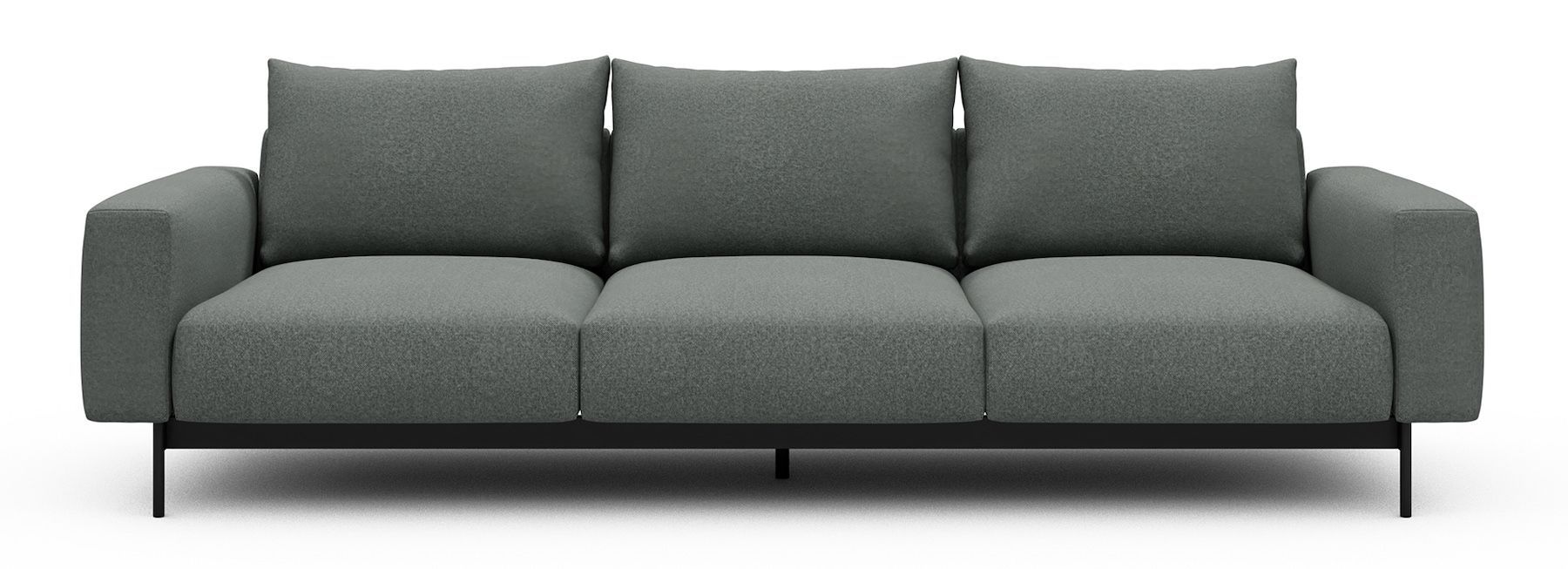 Divano tre posti design moderno Arthon A3 - Satya 442 Washed Green