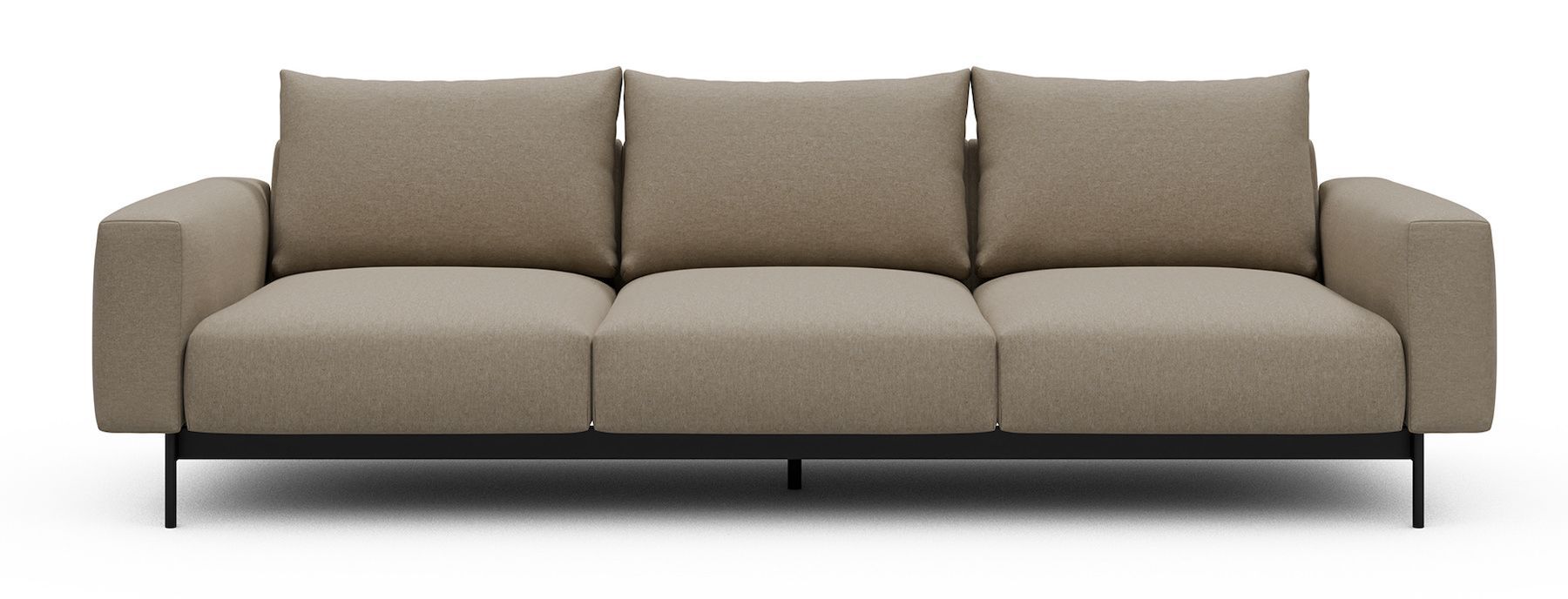 Divano tre posti design moderno Arthon A3 - Satya 446 Taupe Brown